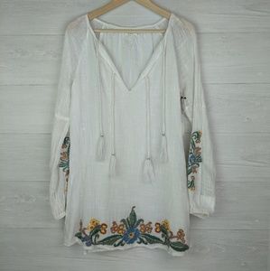 NWT Tularosa Ivory Embroidered Beaded Floral Dress